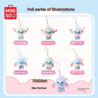 Stitch Eat Something Before Sleep Series Blind Box Plush Vinyl Toys Cute Doll Replica Mystery Box Bag Pendant Decor Gift
