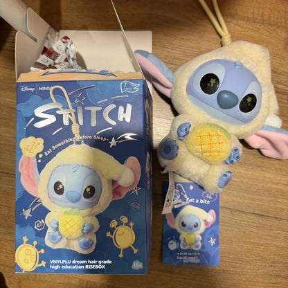 Stitch Eat Something Before Sleep Series Blind Box Plush Vinyl Toys Cute Doll Replica Mystery Box Bag Pendant Decor Gift