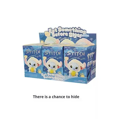Stitch Eat Something Before Sleep Series Blind Box Plush Vinyl Toys Cute Doll Replica Mystery Box Bag Pendant Decor Gift