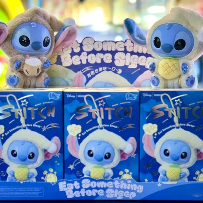 Stitch Eat Something Before Sleep Series Blind Box Plush Vinyl Toys Cute Doll Replica Mystery Box Bag Pendant Decor Gift