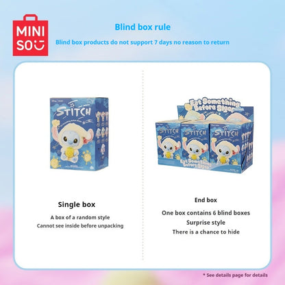 Stitch Eat Something Before Sleep Series Blind Box Plush Vinyl Toys Cute Doll Replica Mystery Box Bag Pendant Decor Gift